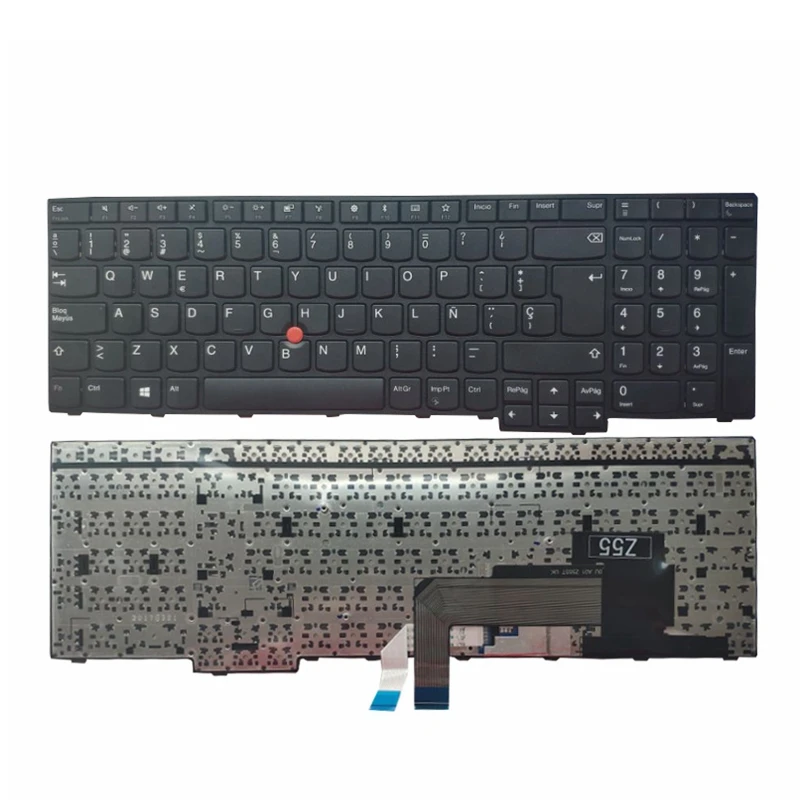 

For Lenovo Thinkpad E575 E570 Plastic Spanish Laptop Keyboard Keypad w/frame Win8 SP