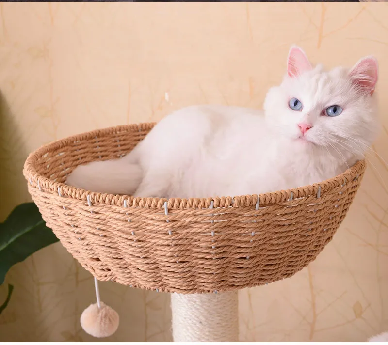 

Weave A Cat Climbing Frame Luxurious Manual Cat Nest Tree Sisal Cat Cat Climbing A Tree House Furniture