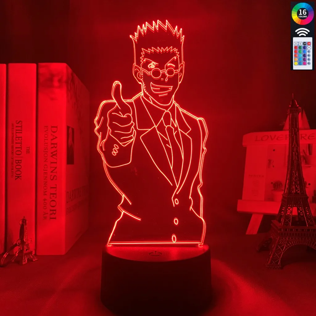 Светодиодный ночник Hunter X лампа в стиле аниме для спальни светильник льник детей