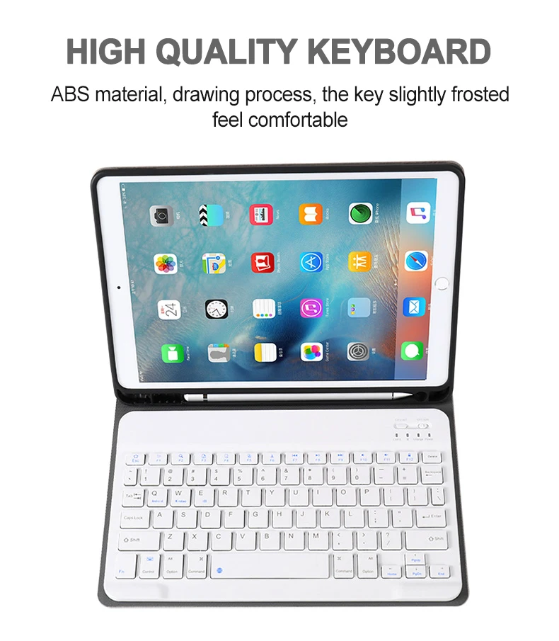 Чехол для ipad 9 7 с английской клавиатурой планшетофон 2017 2018 air 2 1 чехол-карандаш и