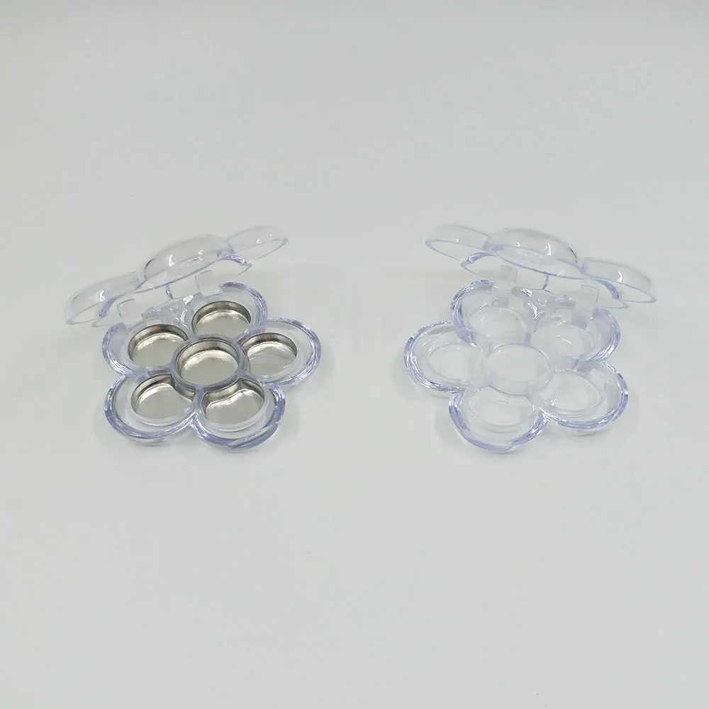 100 шт пустой прозрачный Футляр для теней глаз 6 кастрюль макияжа компактный мини