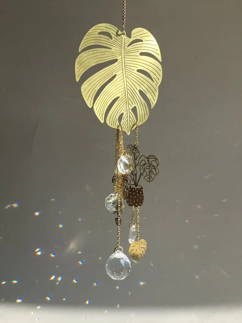 Ловец от солнца Monstera подвеска для растений суккулент призма подвешивания