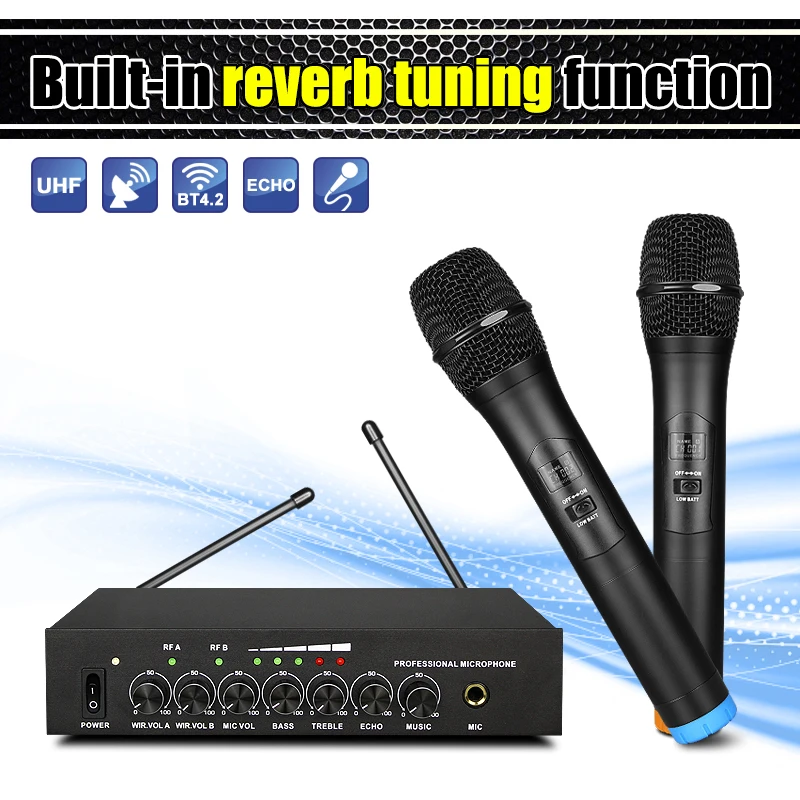 Беспроводной микрофон Flagsound S 16 UHF металлический динамический Система домашнего