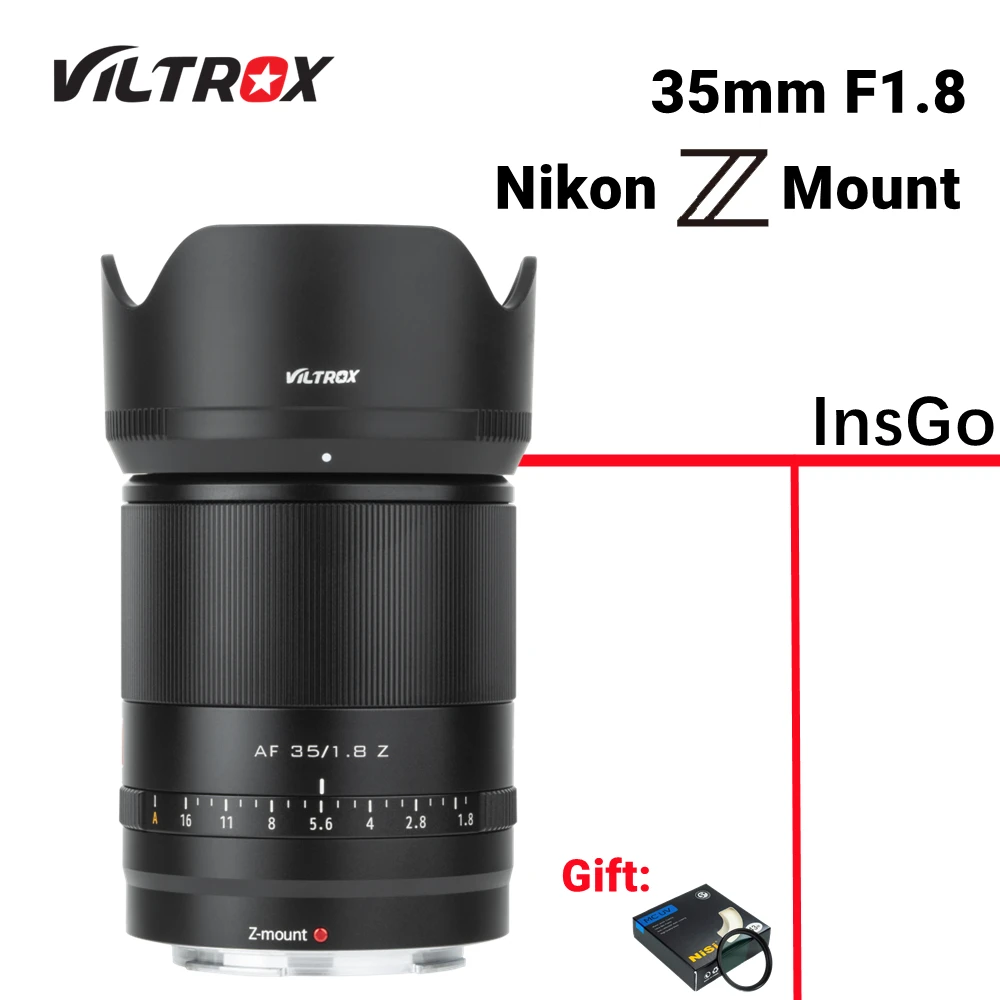 

Viltrox 35mm F1.8 Auto Focus Full Frame Wide Angle Large Aperture Prime Lens for Nikon Z Mount Z6II Z7 Z50 ZFC Cameras