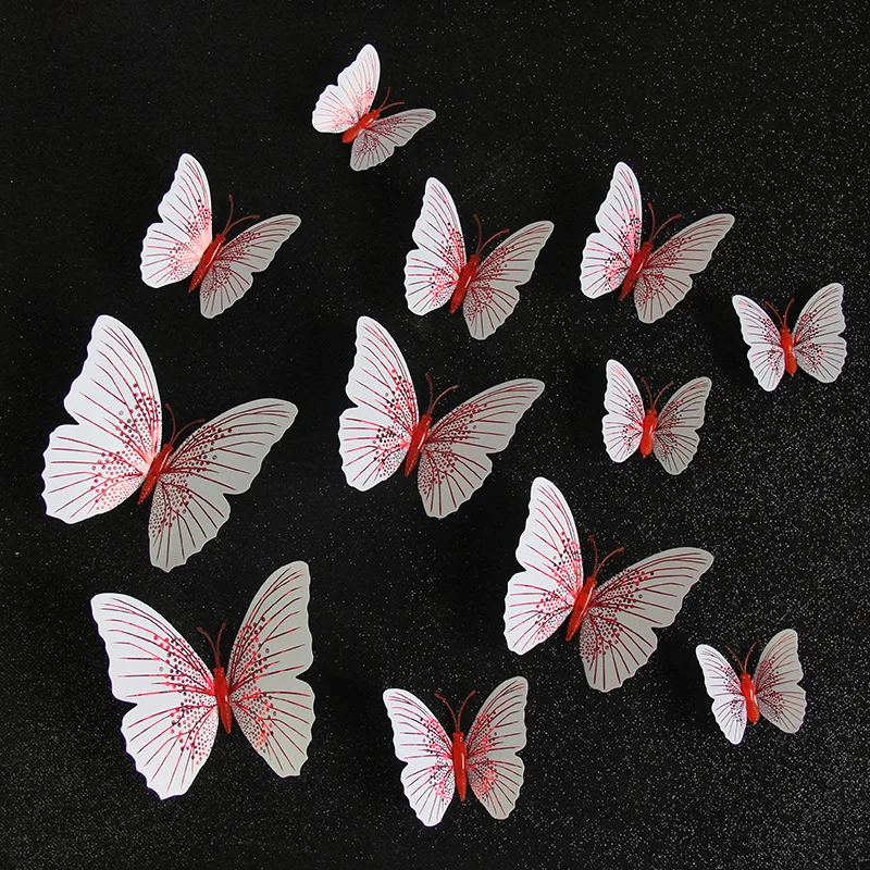 

Magnetic Butterfly Refridgerator Magnets PVC Creative Decoration Accessories 3D Three-Dimensional Butterfly Crafts