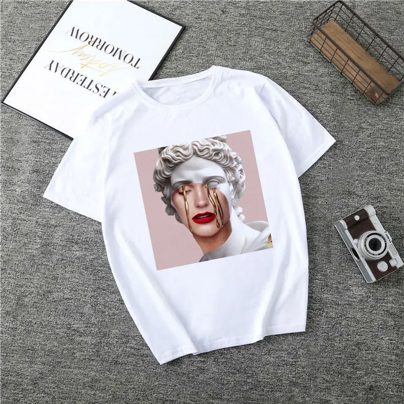 Poleras Mujer De Moda летняя футболка женская с принтом Медуза Vogue Harajuku футболка плюс размер Эстетическая Футболка Camiseta Mujer - Цвет: 3099
