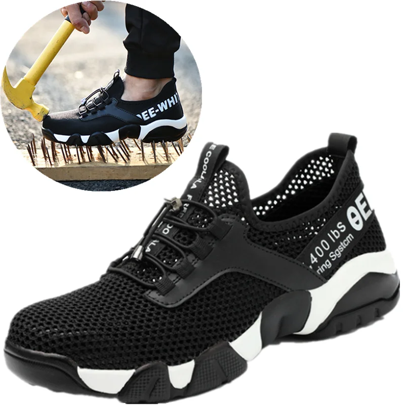 

Men Steel Nose Safety Work Shoes Construction Safety Puncture-Proof Outdoor Anti-Static Ultra-light Soft Bottom Safety-20