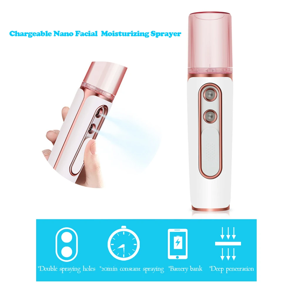 USB перезаряжаемый портативный нано распылитель для лица тела увлажнение