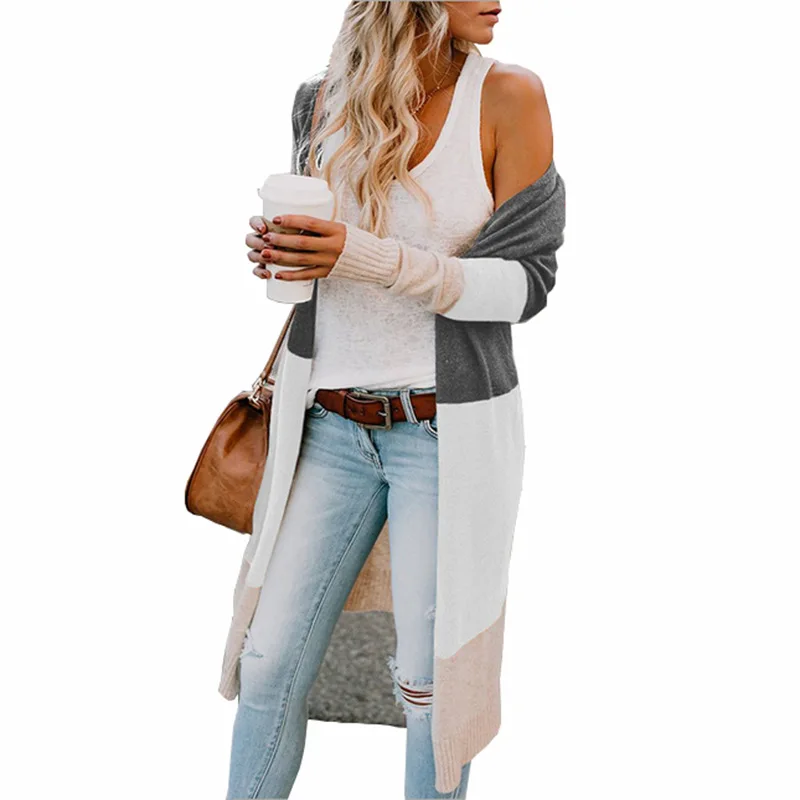 

2020 Fashion Cardigans Knitted Sweaters Women Autumn Thin Knit Cardigan Sweater Cotton Long Streetwear Coat Female Plus Size XL