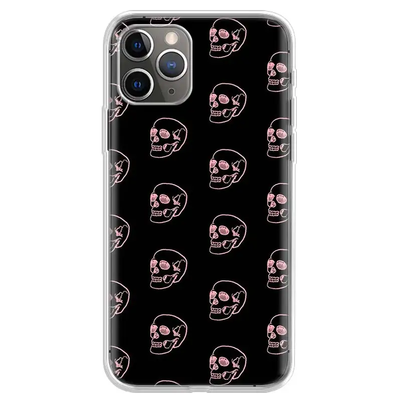 Супер милый Череп Мода для Apple iPhone 7 8 Plus 11 12 Mini Pro 10 X XS XR 6 6S 5 5S SE Max мягкий прозрачный
