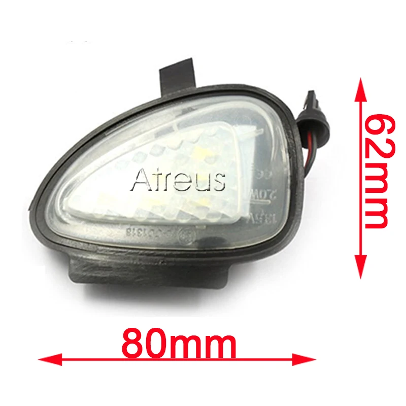 Mutips Автомобильный светодиодный под боковое зеркало с подсветкой 12 В для Volkswagen VW