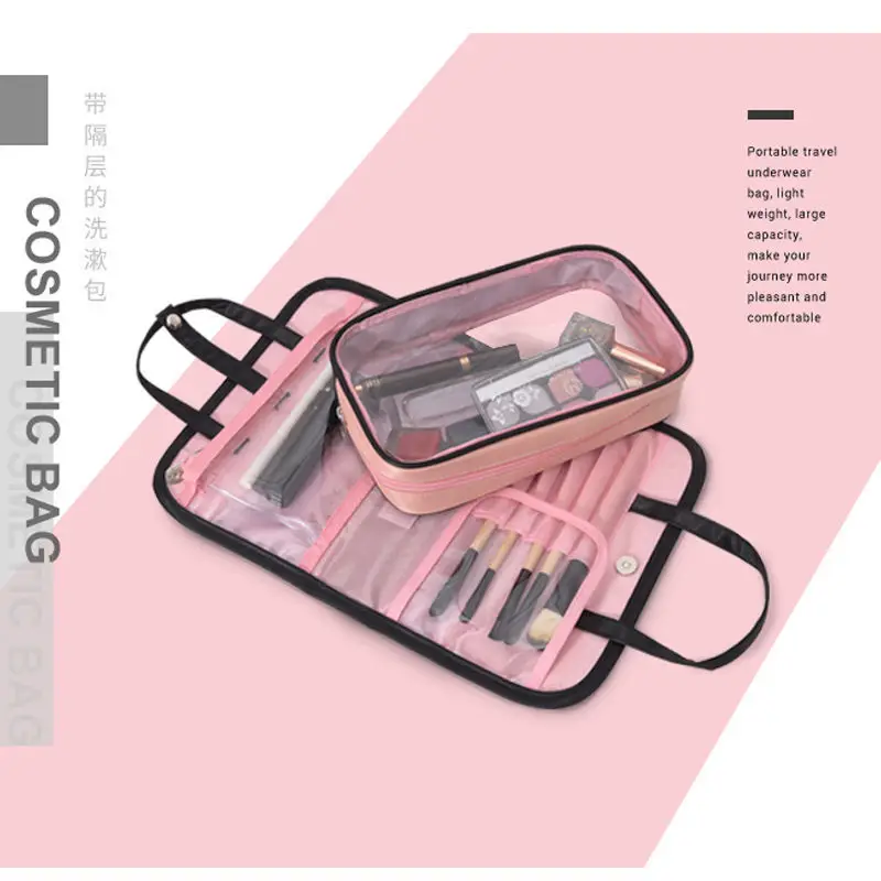 

Ins Makeup Bag Large Capacity Portable Storage Organizer Student Carry-on Toiletries Case Clutch Bag Travel Wash Camping Pouch