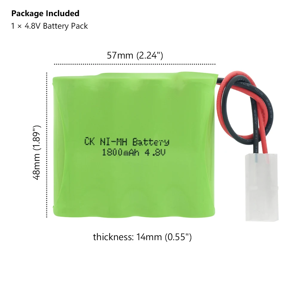 

4.8V 1800mAh Rechargeable 4*AA Ni-MH Battery Pack Group With 5557/SM/6.2 Plug 1800mAh Rechargeable Ni-MH AA 4.8V Battery Packs