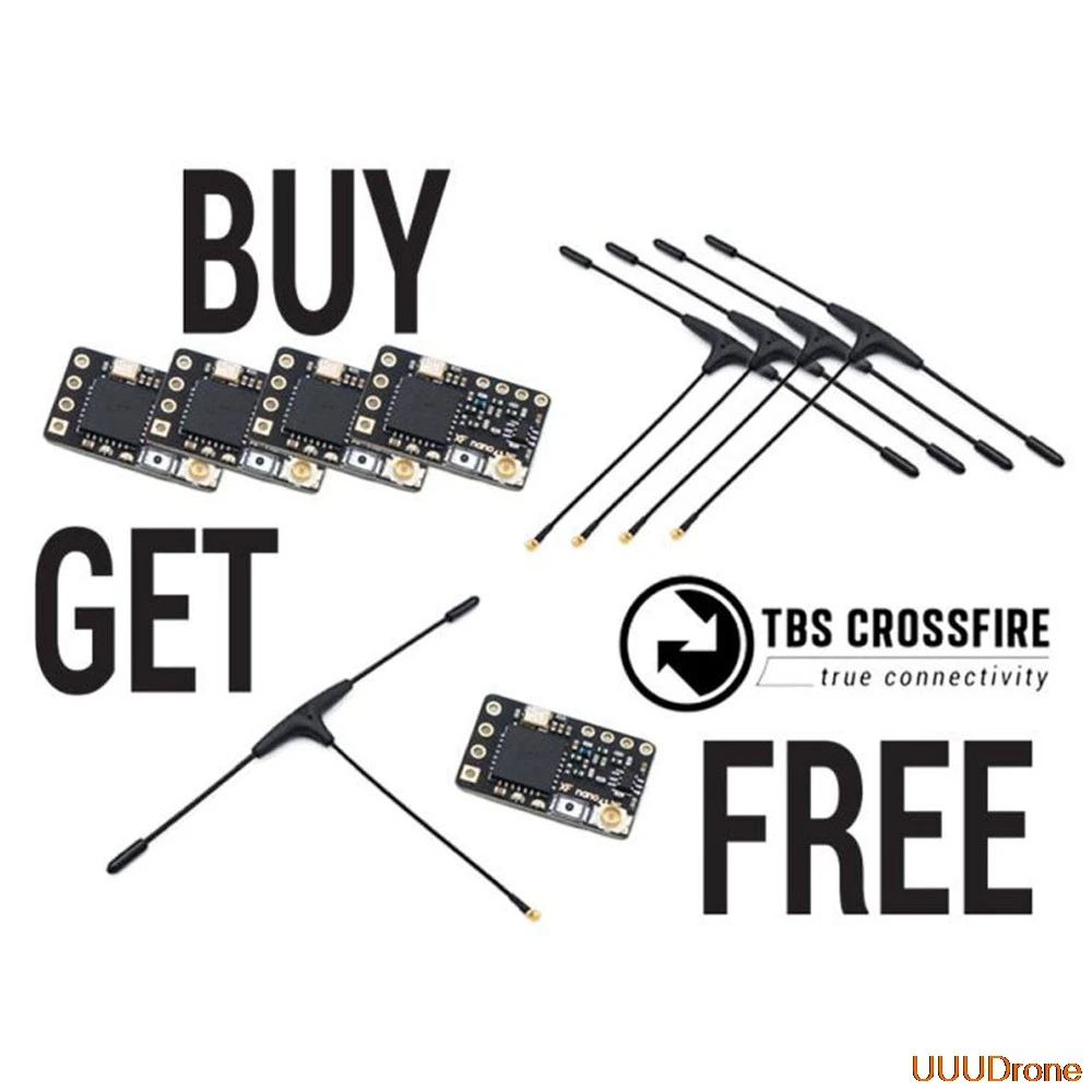 

Team BlackSheep TBS Crossfire Nano RX SE, комплект из 5 предметов (с неувядающей антенной V2)