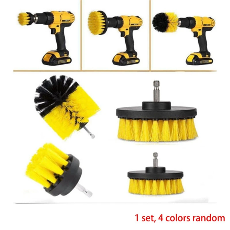 

4Pcs 2/3.5/4/5 Inch Electric Drill Brush Bathroom Surfaces Tub & 1x Stainless Steel Mincer Steak Tenderizers Bbq Tools