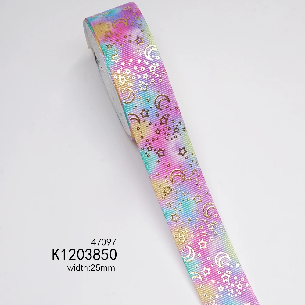 25 мм Цветные градиентные звезды горячие серебряные корсажные ленты бант Кепка