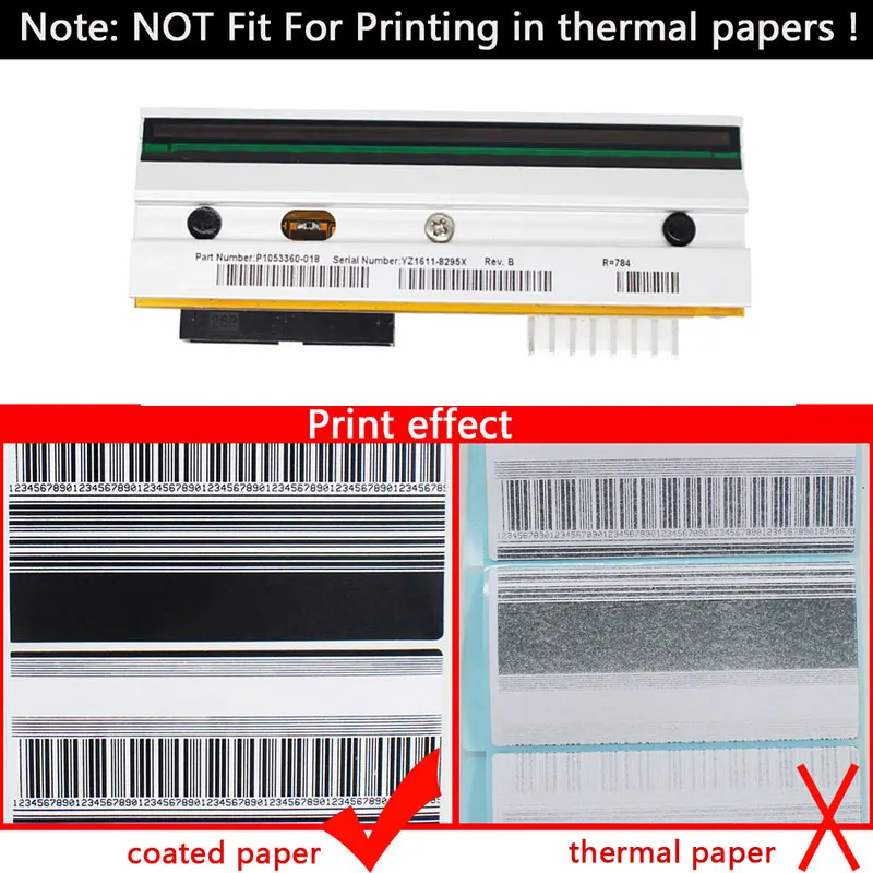 Печатающая головка для термопринтера Zebra 105SL Plus 203 точек/дюйм штрих-кодов |