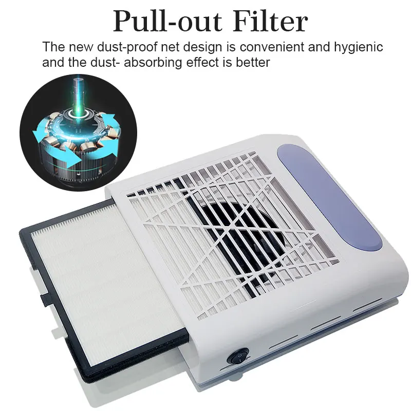 Мощный маникюрный всасывающий пылеуловитель 80 Вт инструмент для маникюра машина