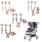 3 шт.компл. детская коляска подвесная сумка для клипса подвеска мобильный погремушка пустышка держатель соски с цепочкой, деревянные браслеты-кольца Прорезыватели для зубов
