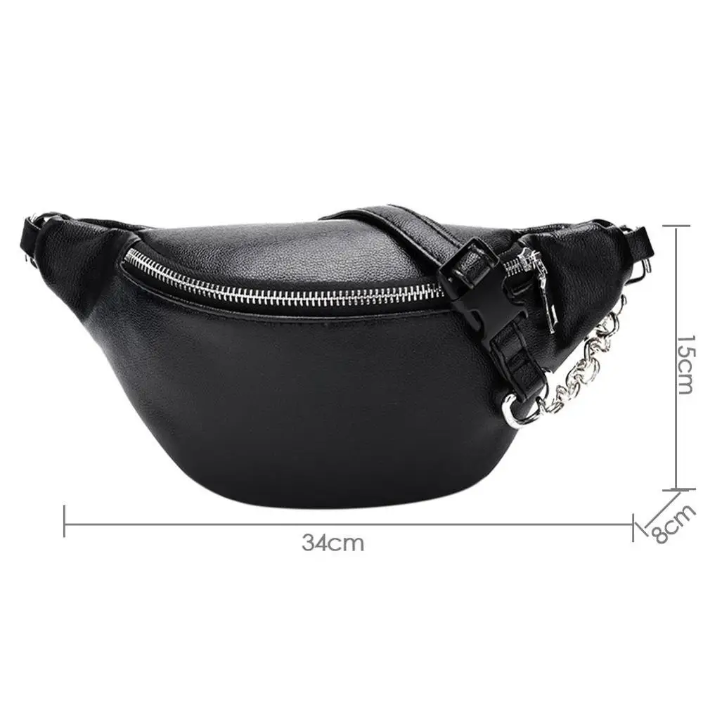 Модная цепочка из искусственной кожи поясная сумка водонепроницаемая