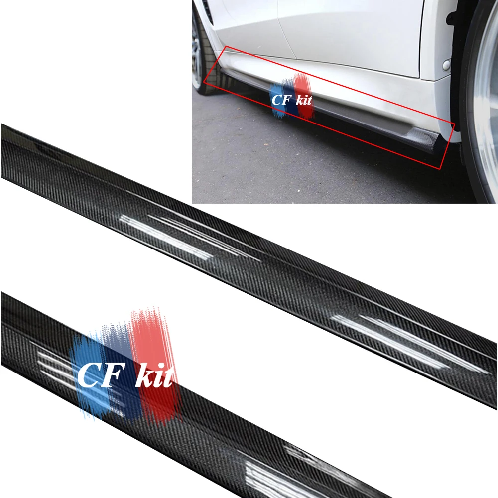 1 комплект/2 шт. автомобильный Стайлинг из углеродного волокна Боковая юбка для BMW