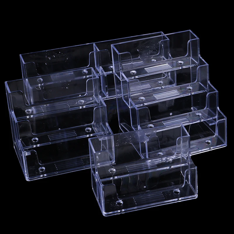 

Clear Transparent Acrylic Counter Top Display Stand Desktop Office Business Card Holder Stand Desk Accessories