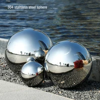 silver dia 63mm 6 3cm 304 stainless steel hollow ball seamless mirror ball family courtyard interior decoration ball float