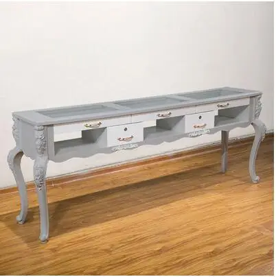 

Manicure table and chair set single, double and triple European nail table economical nail chair and stool nail shop