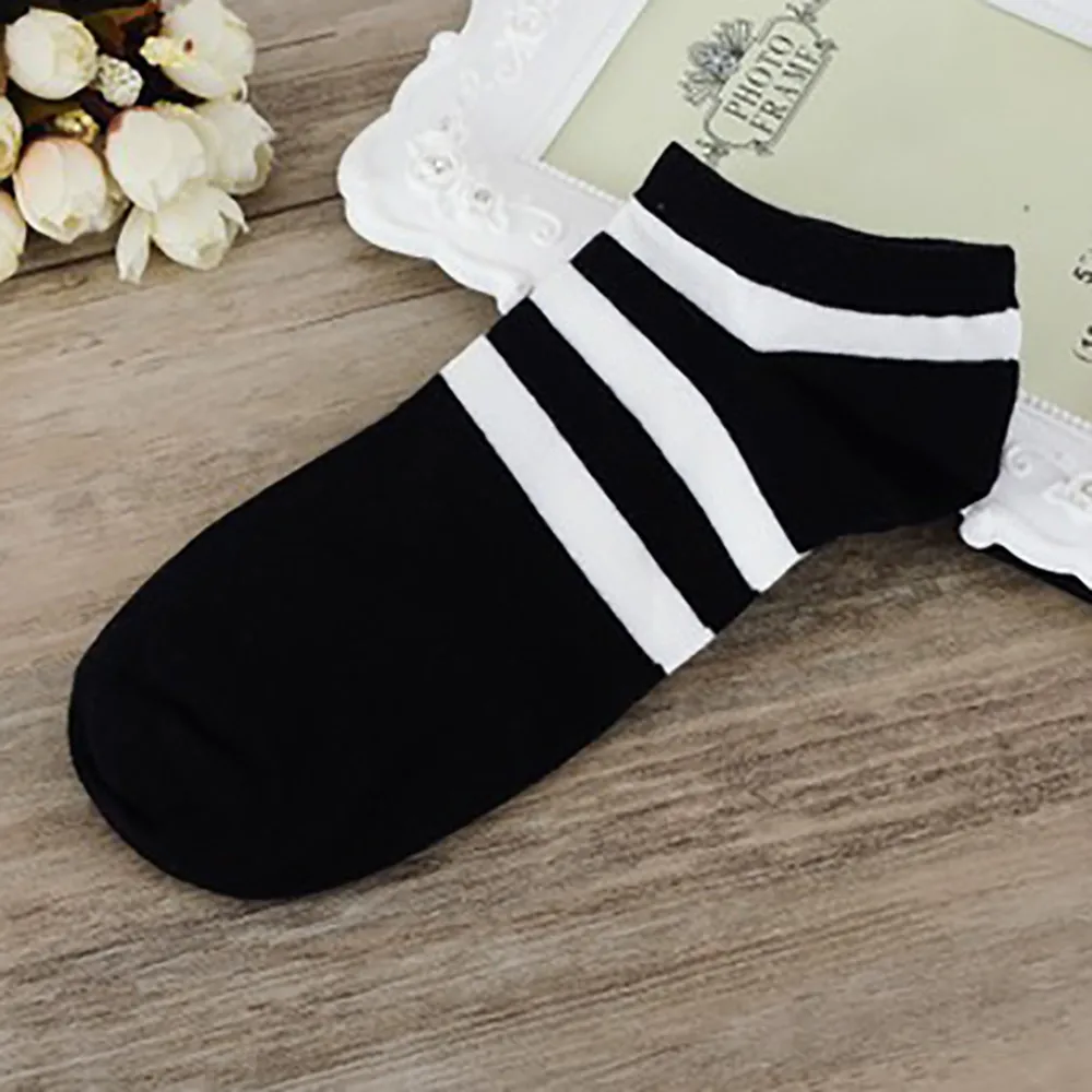 

5Pairs Women And Men Comfortable Stripe Cotton Sock Slippers Short Ankle Socks set of women's socks harajuku style Daily Sock