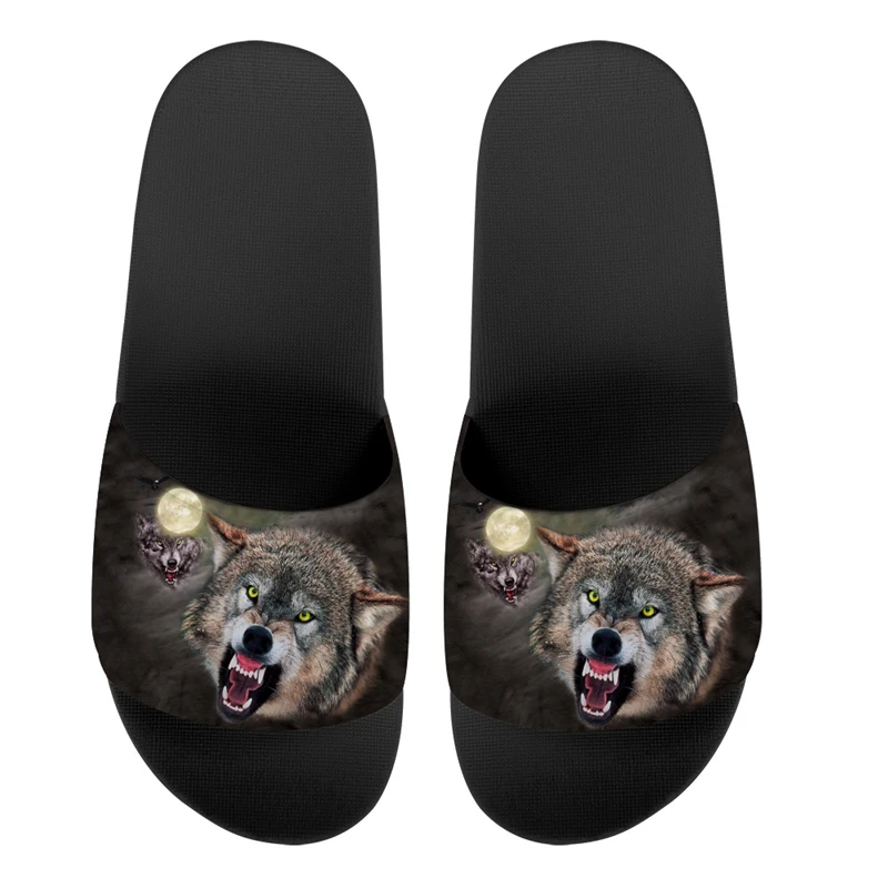 HYCOOL New Fashion Man Sandals 3D Galaxy Wolf Print Light Men Slipper Comfortable Indoor Casual Footwear Summer Beach Shoes | Обувь