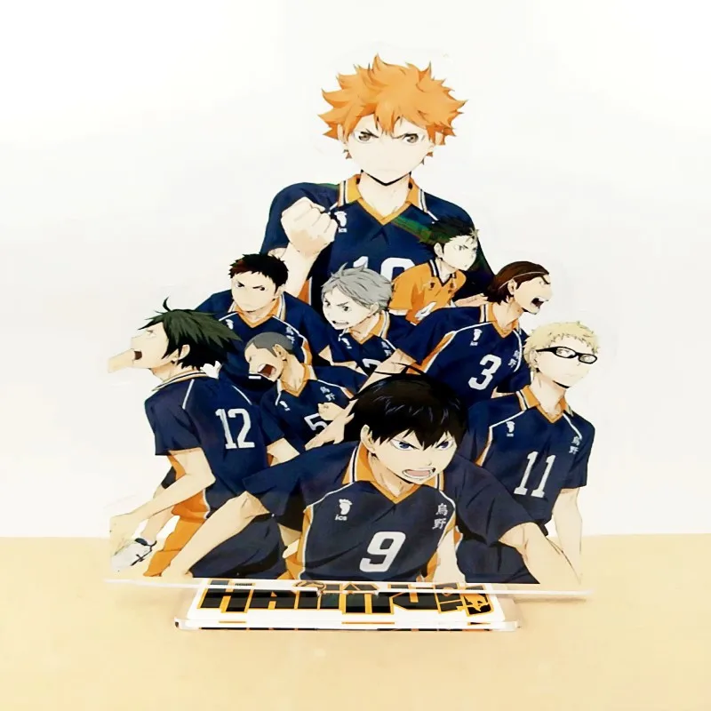 

1 шт. Аниме Haikyuu Karasuno Aoba Jousai Nekoma High School Kozume Oikawa Hinata фигурка на акриловой подставке Модель Держатель для тарелок игрушки