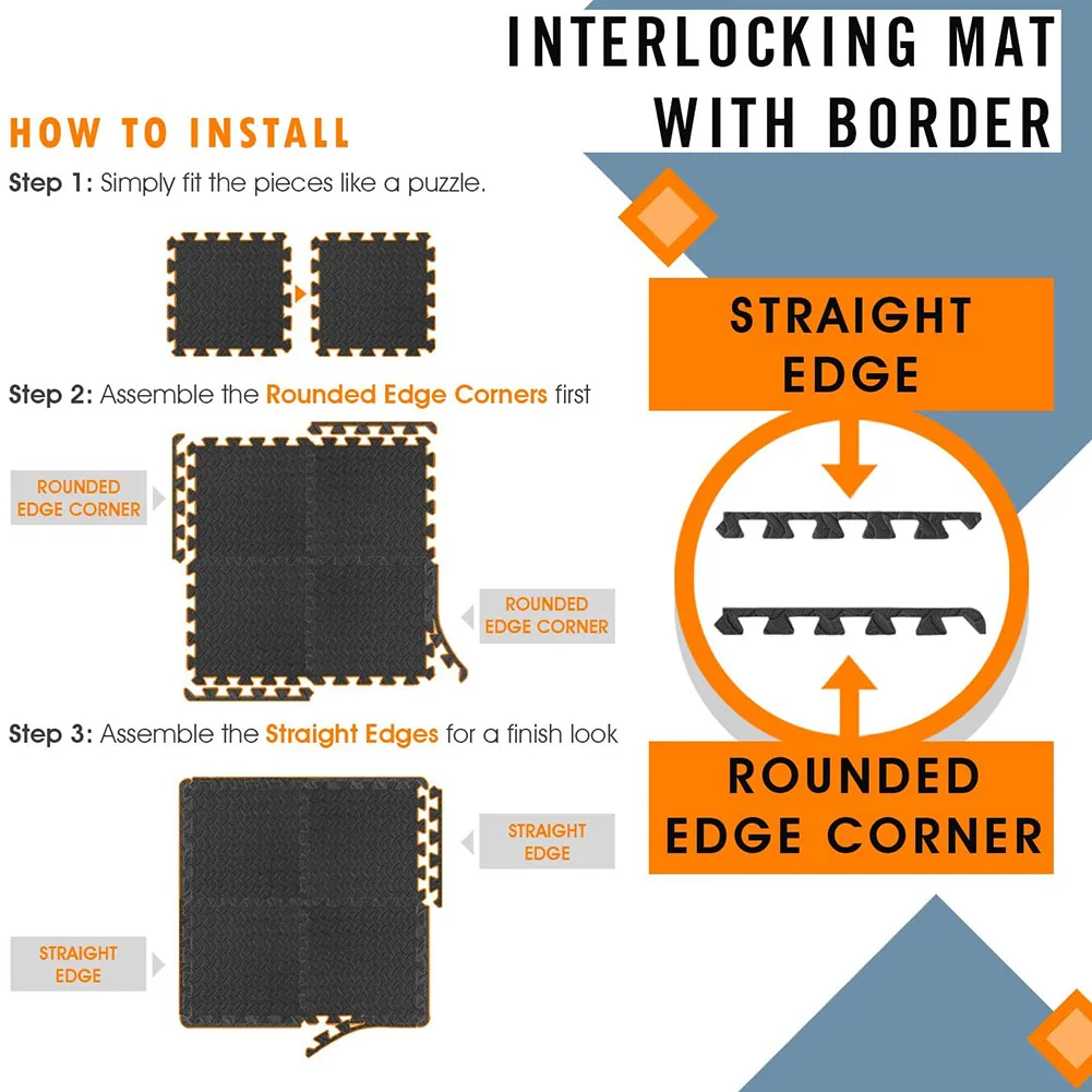 

12pcs EVA Foam Floor Mat Thicken Yoga Fitness Equipment Cushion Play Mat Play Puzzle Mat for kids