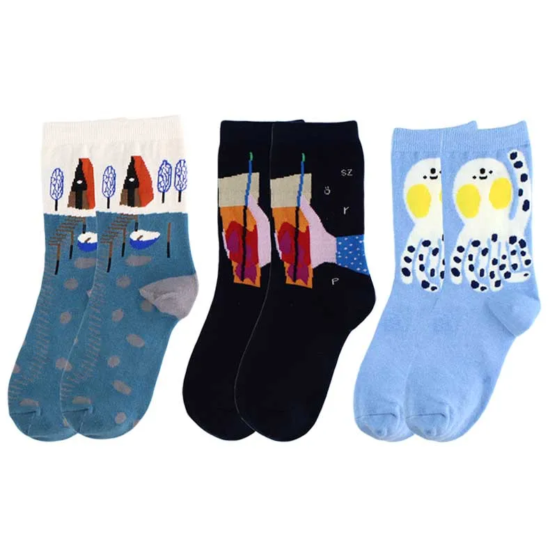 Креативные модные носки унисекс забавные в стиле хип-хоп с изображением собаки