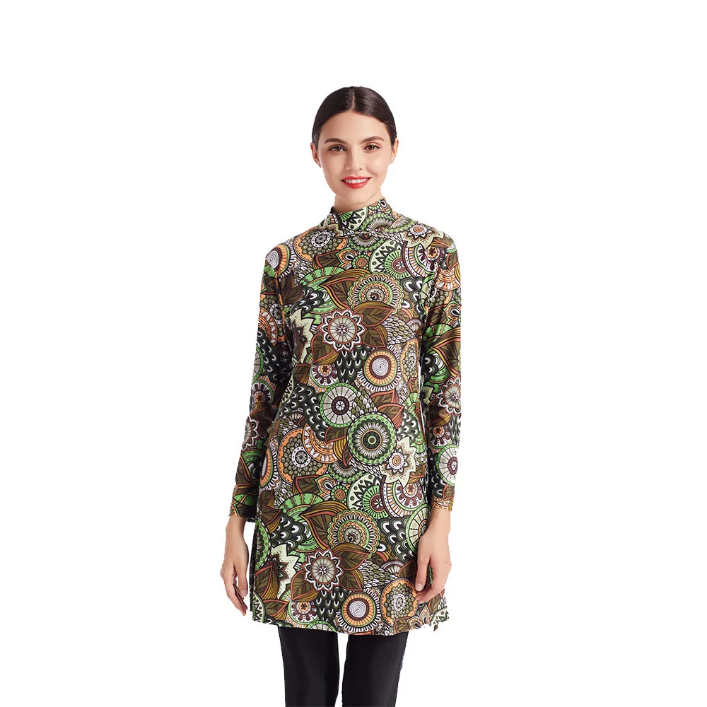 

Мусульманская Юго-Восточная Азия, пляжная одежда, купальник, размер, Сращивание, Тонкий пляжный костюм-тройка, женский купальный костюм с хи...