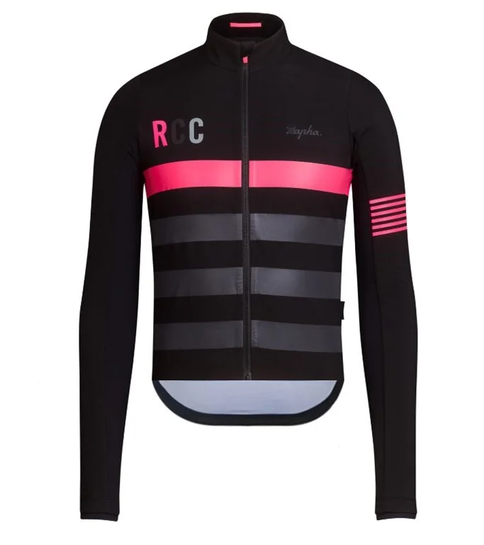 Cycling Jersey RCC Pro Team Зимняя Теплая Флисовая велосипедная одежда для мужчин с длинным рукавом Джерси костюм для прогулок верховой езды на велосипеде MTB Одежда комбинезон комплект - Цвет: Cycling Jersey
