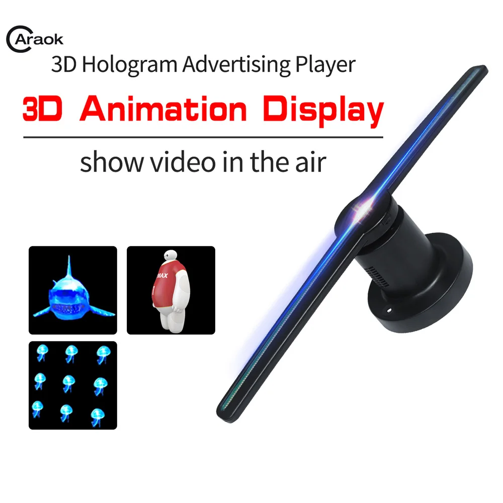 3D голографический рекламный дисплей HD проектор светодиодный портативный Wi Fi