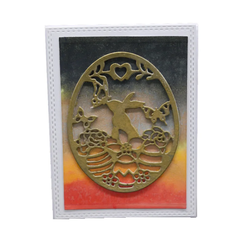 Rabbit Butterfly Metal Cutting Dies Cut Die Oval Frame Mold Scrapbook Paper Craft Knife Mould Blade Punch Stencils 2020 | Дом и сад