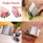 1 шт. защитная накладка на палец, ручная нарезка, защита для ножа, инструмент для нарезки пальцев, кухонный инструмент из нержавеющей стали, гаджеты, инструменты для готовки