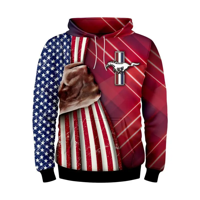 

2021 New Men's Spring and Autumn 3D Digital Print Hoodie Casual Fashion Harajuku Hoodie