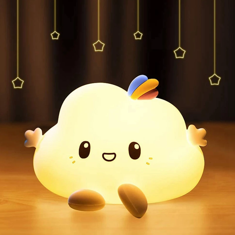 

Kids Night Light Cute Lamp Baby Nursery Nightlight Portable Rechargeable Silicone Night Light