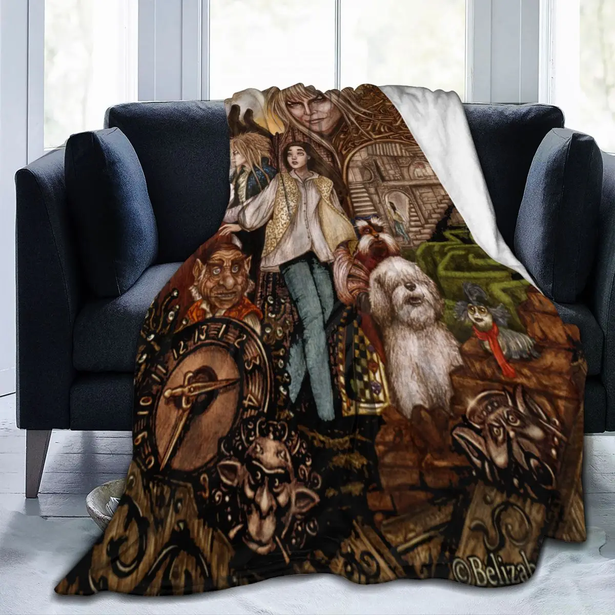 

Фэнтезийное плёночное Лабиринтное одеяло из фильма Лудо, червь, плед, одеяло для стула, дивана, Декор, ультрамягкое микрофибра, подарки на Ро...