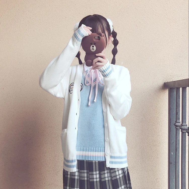 Новинка 2020 милая вышитая детская форма в японском стиле колледжа с милым