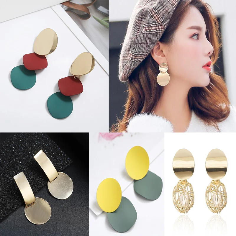 Модные Топ геометрические серьги свежие Индивидуальные женские необходимые