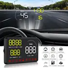 Автомобильный GPS-навигатор HUD A9, Универсальный светодиодный прибор OBD2, с цифровым дисплеем, с оповещением о скорости, для лобового стекла