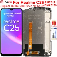 original display for realme c25 rmx3291 rmx3193 lcd display 10 touch screen digitizer assembly replacement for realme c25 screen