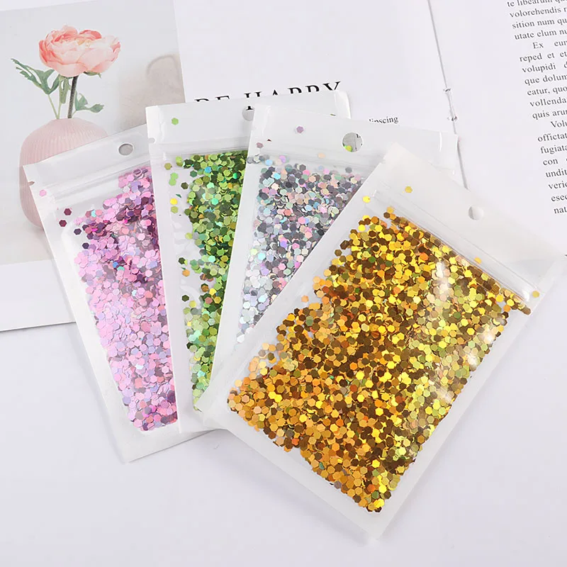 10 г/лот размер 3 мм шестиугольная ультратонкая блестка для дизайна ногтей блестки