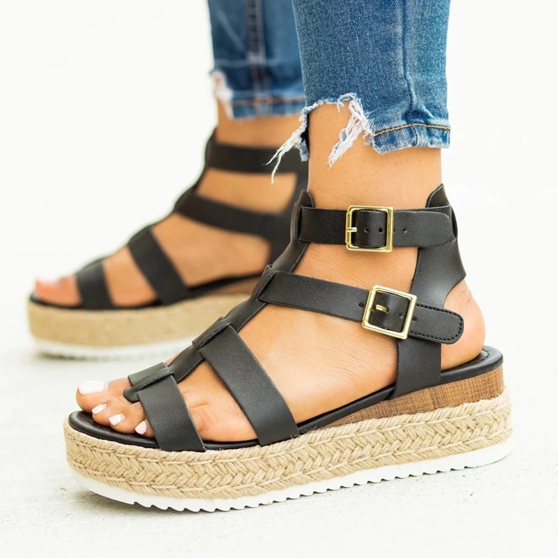 Woman Sandals Wedges Shoes for Women High Heels Sandals Summer Shoes 2020 Fashion Chaussures Femme Platform Sandals#SJPAE-188