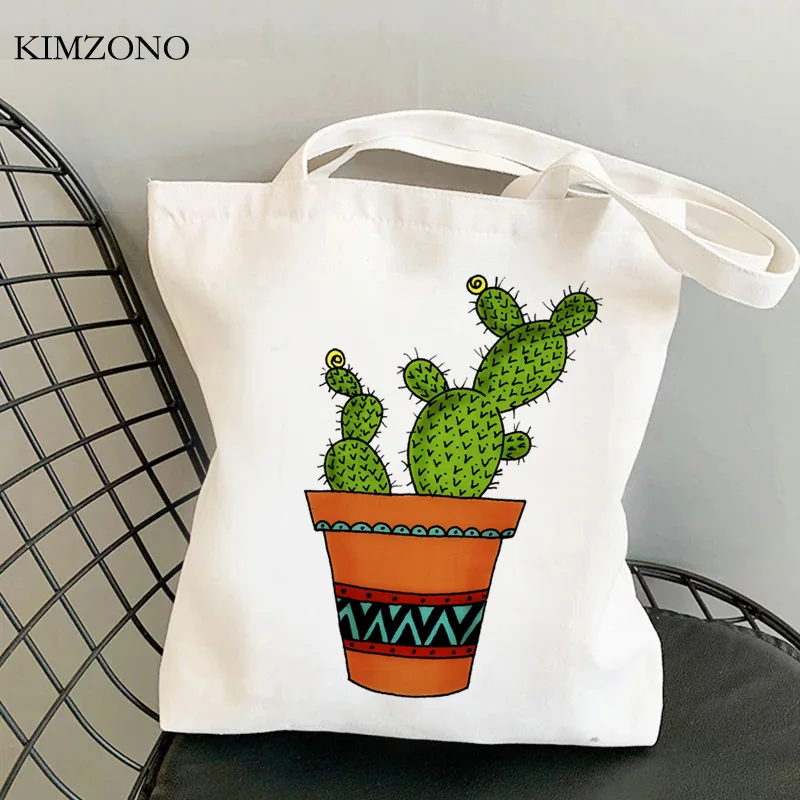 

Cactus shopping bag cotton jute bag bolsas de tela bolso handbag shopping bag jute sac cabas net reusable grab