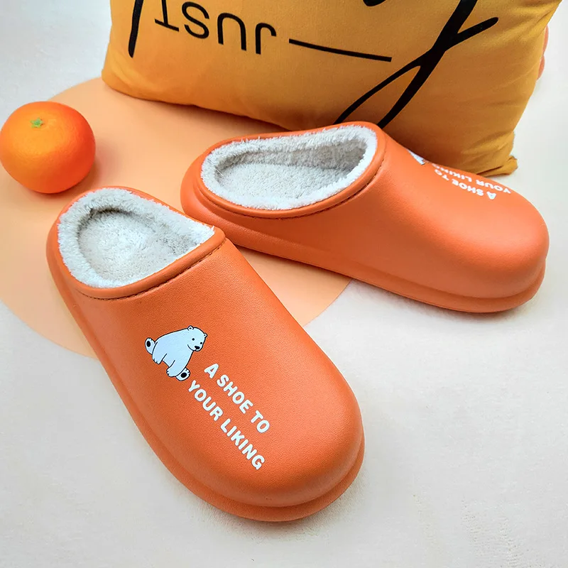 2020 зимние хлопковые домашние тапочки унисекс женские с мультяшным рисунком и