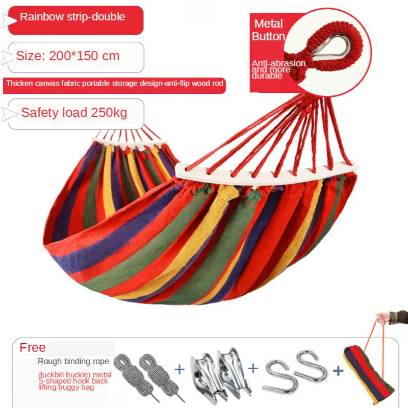 Двойной гамак 450 Lbs портативный подвесной для путешествий кемпинга мягкое